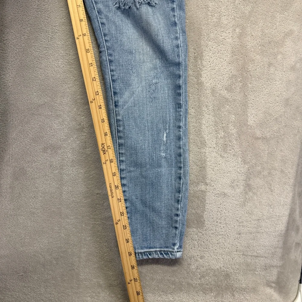 Judy Blue Jeans Women's 11/30 Hilaria Hi Rise Distressed Skinny Light Wash Denim